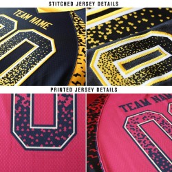 Custom Gold Scarlet-Black Mesh Drift Fashion Football Jersey Custom Gold Scarlet-Black Mesh Drift Fashion Football Jersey