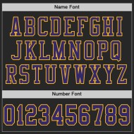 Custom Black Purple-Gold Mesh Authentic Football Jersey Custom Black Purple-Gold Mesh Authentic Football Jersey